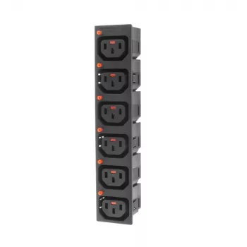 ACT C13 IEC Lock Net Entree (6 salidas) - negro, PA135015BK6