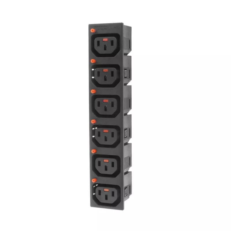 ACT C13 IEC Lock Net Entree (6 salidas) - negro, PA135015BK6