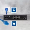 ACT Cable de alimentación conector CEE 7/7 acodado C15 azul 1,5 m 230V 10A