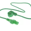 ACT Cable de alimentación CEE 7/7 conector macho (acodado) - C15 verde 1,5 m
