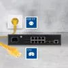 ACT Cable de alimentación conector macho CEE 7/7 (acodado) - C15 amarillo 1,5 m