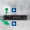 ACT Cable de alimentación conector macho CEE 7/7 acodado C15 verde 1 m 250 V 10 A