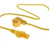ACT Cable de alimentación conector macho CEE 7/7 (acodado) - C15 amarillo 1 m