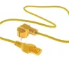 ACT Cable de alimentación conector macho CEE 7/7 acodado C15 amarillo 2 m 250V 10A