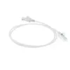 ACT Blanco 5 metros Cable de red LSZH U/UTP CAT6 Datacenter Slimline con protección de lengüeta y conectores RJ45