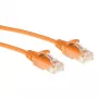 ACT Naranja 0,5 m Cable de red LSZH U/UTP CAT6 Datacenter Slimline snagless con conectores RJ45