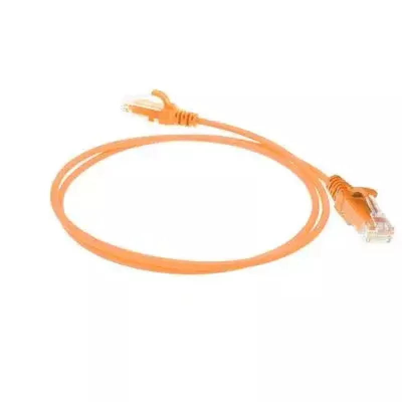 ACT Naranja 5 metros Cable de red LSZH U/UTP CAT6 Datacenter Slimline sin lengüeta con conectores RJ45