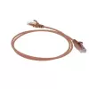 ACT Marrón 2 metros Cable de red LSZH U/UTP CAT6 Datacenter Slimline con protección de lengüeta y conectores RJ45