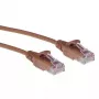 ACT Marrón 2 metros Cable de red LSZH U/UTP CAT6 Datacenter Slimline con protección de lengüeta y conectores RJ45