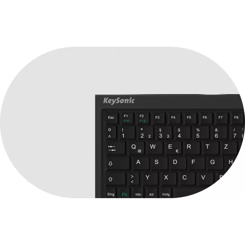 KeySonic ACK-3410 (UK) Teclado Home USB QWERTY UK English Negro