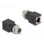 DeLOCK Adaptador M12 codificación A conector hembra de 8 polos a conector hembra RJ45 recto