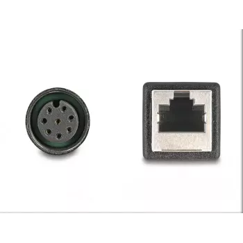 Cable adaptador M12 DeLOCK codificación A conector hembra de 8 polos a conector hembra RJ45 50 cm