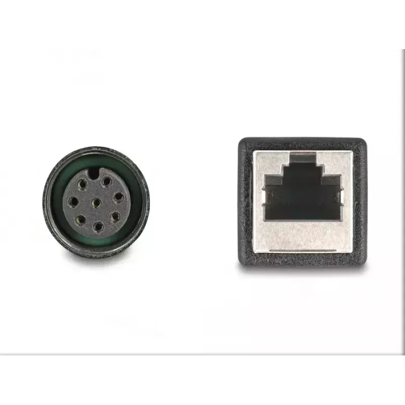 Cable adaptador M12 DeLOCK codificación A conector hembra de 8 polos a conector hembra RJ45 50 cm
