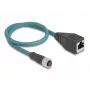 Cable adaptador M12 DeLOCK codificación A conector hembra de 8 polos a conector hembra RJ45 50 cm