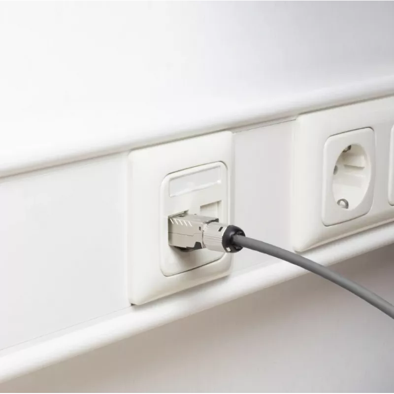 ACT conector RJ45 CAT6A apantallado para terminación en campo, sin herramientas, 4PPoE 100W