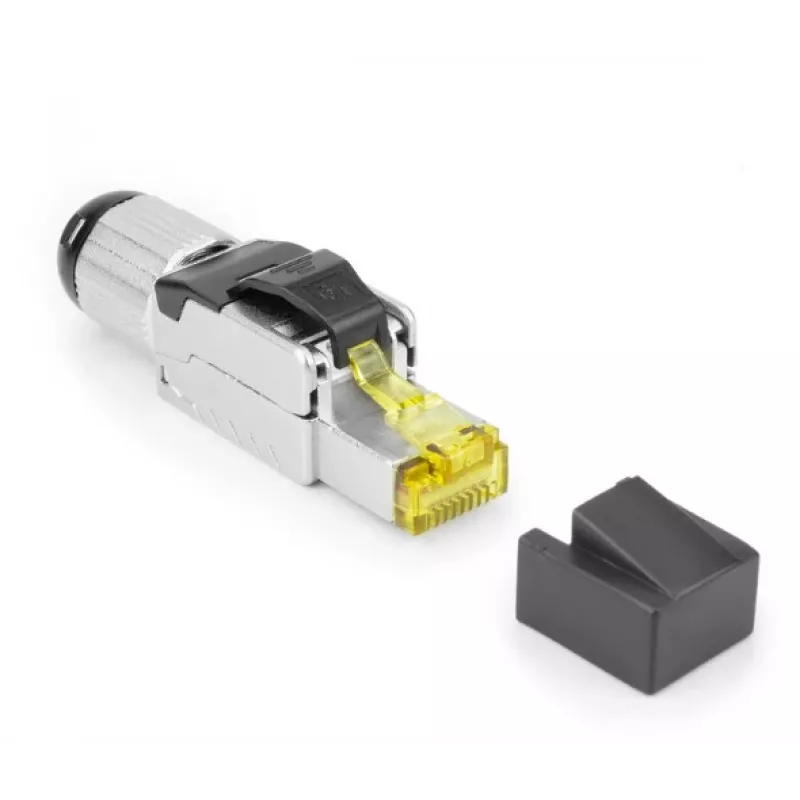ACT conector RJ45 CAT6A apantallado para terminación en campo, sin herramientas, 4PPoE 100W
