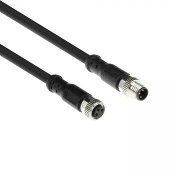 ACT Industrial cable de sensor de 1,50 metros M8A 3 polos conector macho a conector hembra M8A 3 polos, cable TPE Ultraflex Xtreme, apantallado
