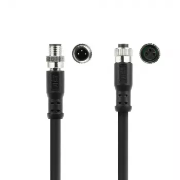 ACT Industrial cable de sensor de 3,00 metros M8A 3 polos conector macho a conector hembra M8A 3 polos, cable TPE Ultraflex Xtreme, apantallado