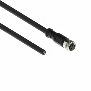 ACT Industrial cable de sensor de 5,00 metros M8A 3 polos conector hembra a extremo abierto, cable TPE Ultraflex Xtreme, apantallado