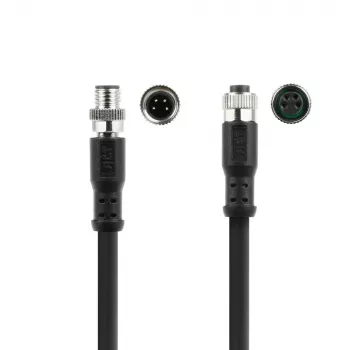 ACT Industrial cable de sensor de 1,50 metros M8A 4 polos conector macho a conector hembra M8A 4 polos, cable TPE Ultraflex Xtreme, apantallado