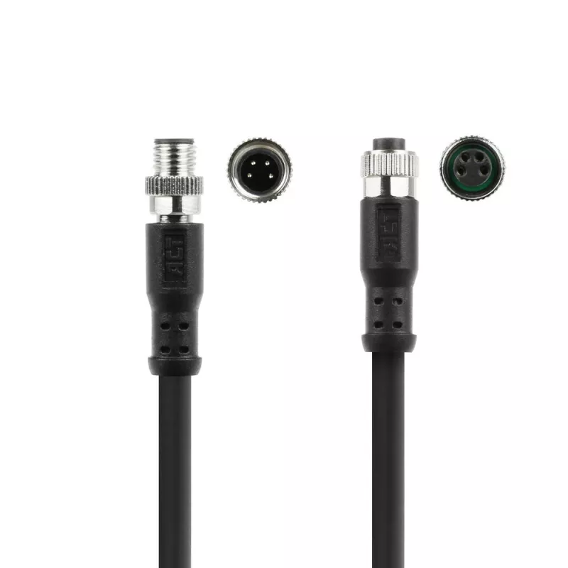ACT Industrial cable de sensor de 1,50 metros M8A 4 polos conector macho a conector hembra M8A 4 polos, cable TPE Ultraflex Xtreme, apantallado