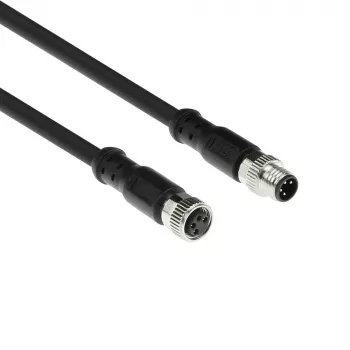 ACT Industrial cable de sensor de 3,00 metros M8A 4 polos conector macho a conector hembra M8A 4 polos, cable TPE Ultraflex Xtreme, apantallado