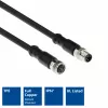 ACT Industrial cable de sensor de 3,00 metros M8A 4 polos conector macho a conector hembra M8A 4 polos, cable TPE Ultraflex Xtreme, apantallado