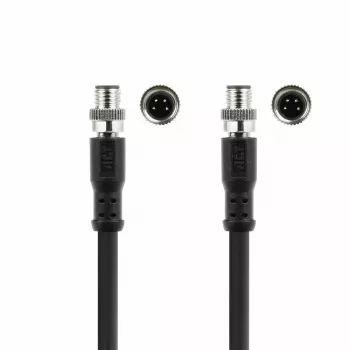 ACT Industrial cable de sensor de 3,00 metros M8A 4 polos conector macho a conector macho M8A 4 polos, cable TPE Ultraflex Xtreme, apantallado