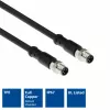 ACT Industrial cable de sensor de 3,00 metros M8A 4 polos conector macho a conector macho M8A 4 polos, cable TPE Ultraflex Xtreme, apantallado