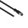 ACT Industrial cable de sensor de 3,00 metros M8A 4 polos conector hembra a extremo abierto, cable TPE Ultraflex Xtreme, apantallado
