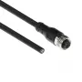 ACT Industrial cable de sensor de 1,50 metros M12A 4 polos conector hembra a extremo abierto, cable TPE Superflex Xtreme, apantallado