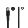 ACT Industrial cable de sensor de 3,00 metros M12A 4 polos conector hembra a extremo abierto, cable TPE Superflex Xtreme, apantallado