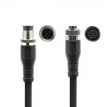 ACT Industrial cable de sensor de 1,50 metros M12A 5 polos conector macho a conector hembra M12A 5 polos, cable TPE Superflex Xtreme, apantallado