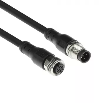 ACT Industrial cable de sensor de 3,0 metros M12A 5 polos conector macho a conector hembra M12A 5 polos, cable TPE Superflex Xtreme, apantallado