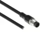 ACT Industrial cable de sensor de 5,00 metros M12A 5 polos conector macho a extremo abierto, cable TPE Superflex Xtreme, apantallado