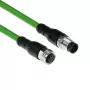 ACT Industrial cable de sensor de 1,50 metros M12A 8 polos conector macho a conector hembra M12A 8 polos, cable TPE Ultraflex, apantallado
