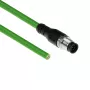 ACT Industrial cable de sensor de 5,00 metros M12A 8 polos conector macho a extremo abierto, cable TPE Ultraflex, apantallado