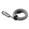 Candado de cable USB Hama plateado, transparente 1,8 m