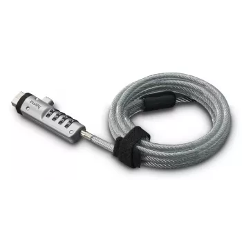 Candado de cable USB Hama plateado, transparente 1,8 m