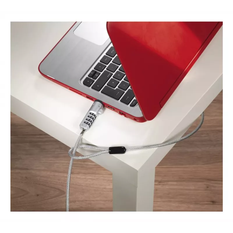 Candado de cable USB Hama plateado, transparente 1,8 m