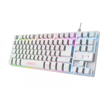 Teclado gaming Trust GXT 833W Thado USB QWERTZ alemán blanco