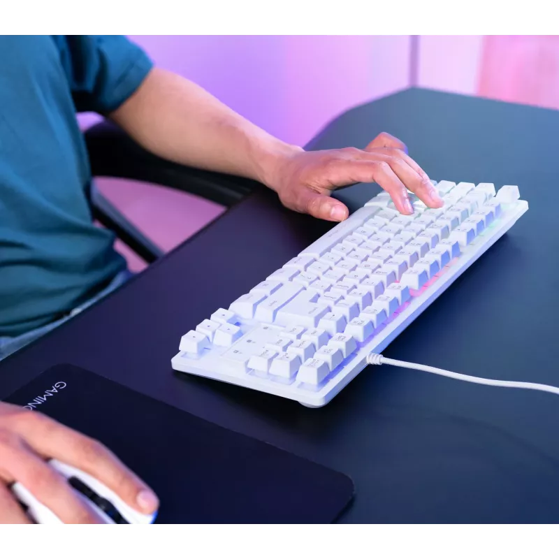 Teclado gaming Trust GXT 833W Thado USB QWERTZ alemán blanco