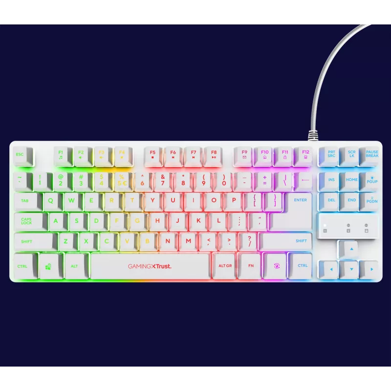 Teclado gaming Trust GXT 833W Thado USB QWERTZ alemán blanco