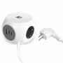 Alargador de corriente ACT AC2420 1,5 m 3 tomas de corriente para interior Blanco