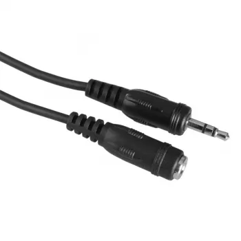 Cable de audio Hama 00205105 5 m conector macho a conector hembra 3,5 mm Negro