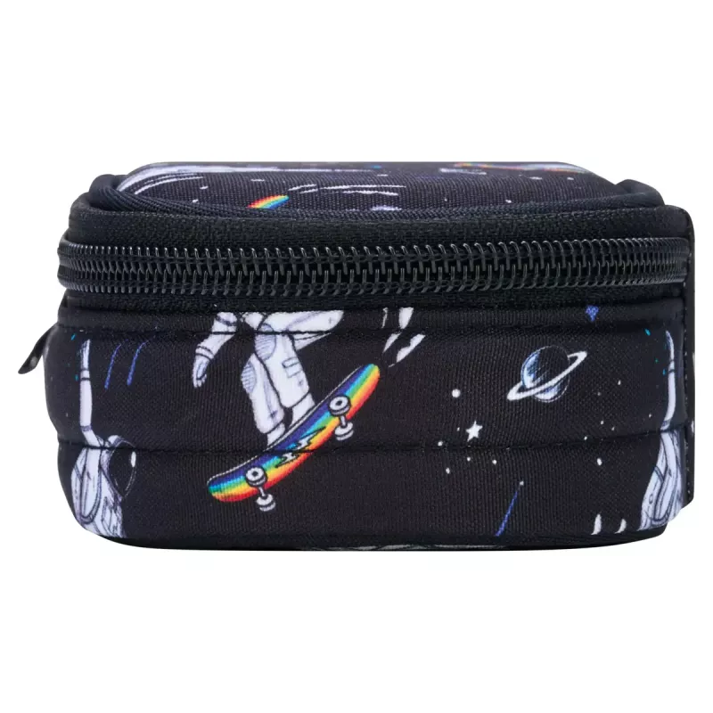 Herlitz Space Skater Estuche blando Poliéster Azul oscuro Blanco