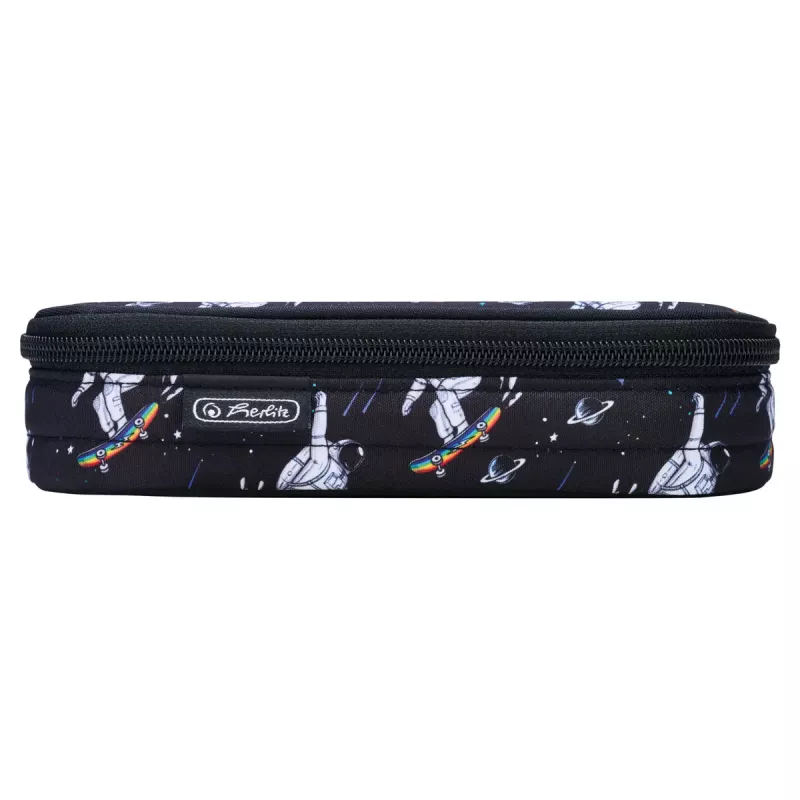 Herlitz Space Skater Estuche blando Poliéster Azul oscuro Blanco