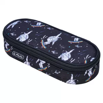 Herlitz Space Skater Estuche blando Poliéster Azul oscuro Blanco