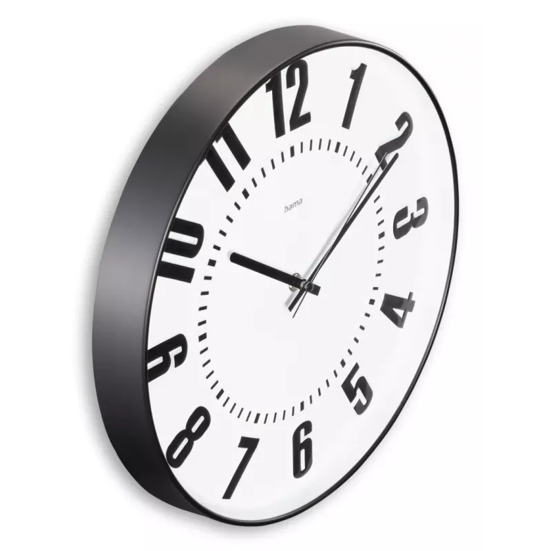 Hama Formentera Reloj de cuarzo redondo Negro, Blanco