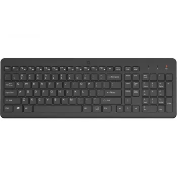 Teclado de membrana inalámbrico de tamaño completo HP 220 – Negro, RF 2,4 GHz, receptor USB-A, QWERTY, teclado numérico, pila AAA
